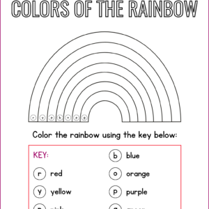 Free Coloring The Rainbow - Childies Academy